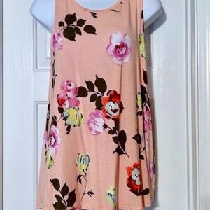 💲SALE💲 NWOT Apt. 9 Long Pink Floral Ladies Sleeveless Top Sz M
